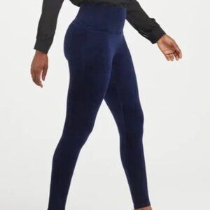 SPANX Blue Velvet Leggings Lapis Used Once Size M